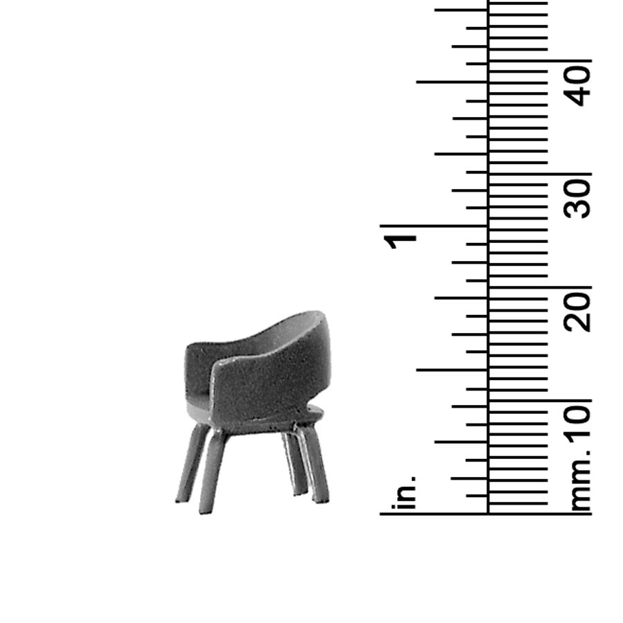 1/4&quot; SCALE CHAIR, ROUNDED, W/LEGS