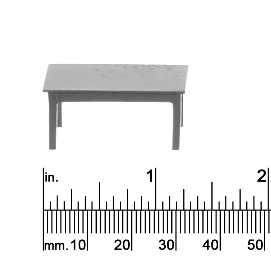1/4&quot; SCALE TABLE, RECTANGLE, HEAVY LEGS