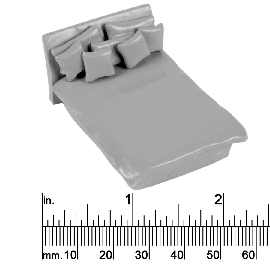 1/4&quot; SCALE BED, PILLOWS (7)