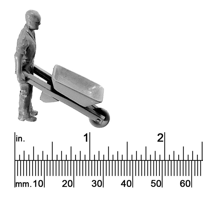 1/4&quot; SCALE MALE W/WHEEL BARROW