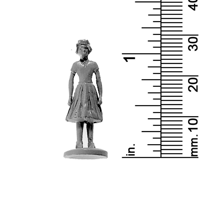 3/16&quot; SCALE FEMALE, DRESS, PEDESTAL