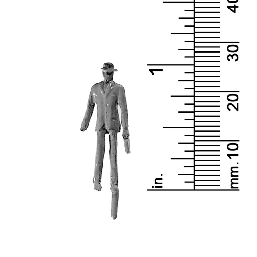 3/16&quot; SCALE MALE, HAT, BRIEFCASE, STEM