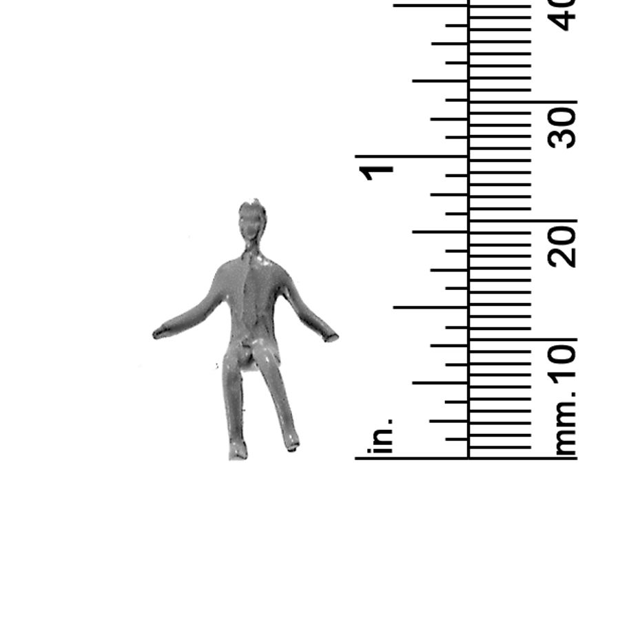 3/16&quot; SCALE MALE, SHIRT &amp; TIE, SEATED