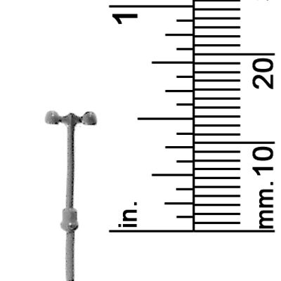 1/80&quot; SCALE STREET LAMP, DOUBLE GLOBES