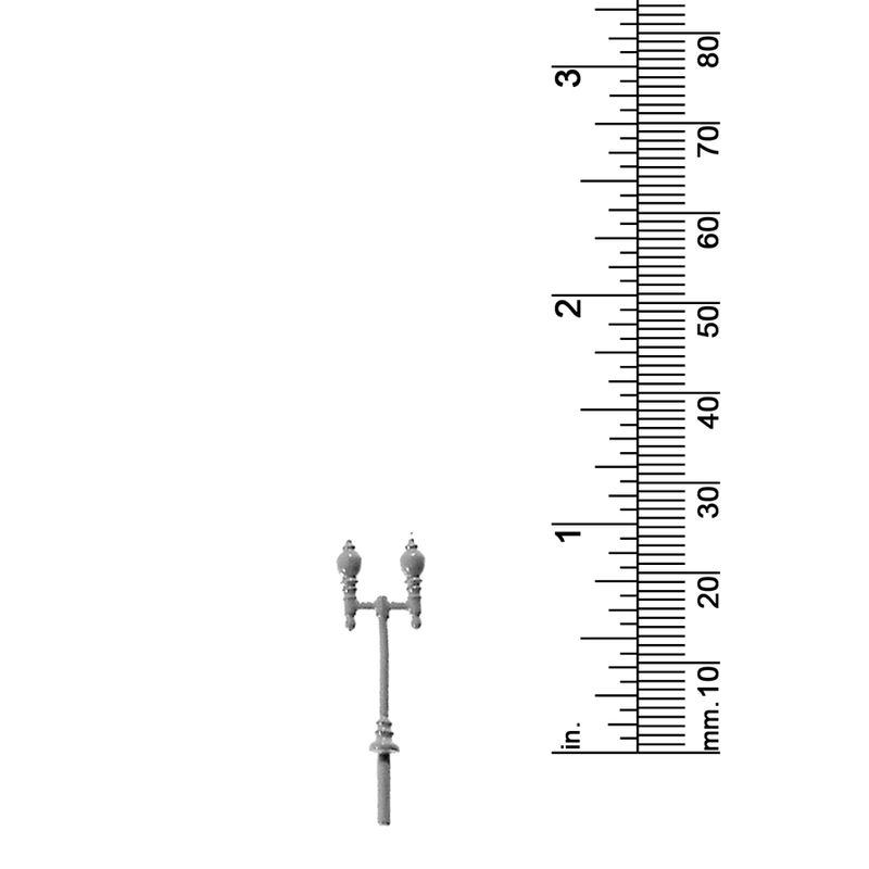 1/16&quot; SCALE STREET LAMP, 2 GLOBES