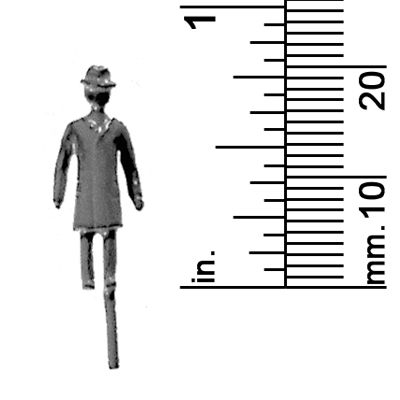 1/8&quot; SCALE STANDING MALE, COAT &amp; HAT