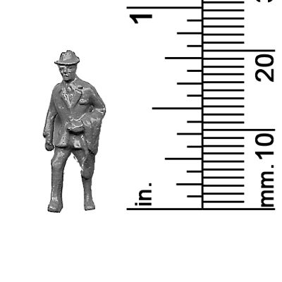 1/8&quot; Scale Walking Male with Hat &amp; Coat