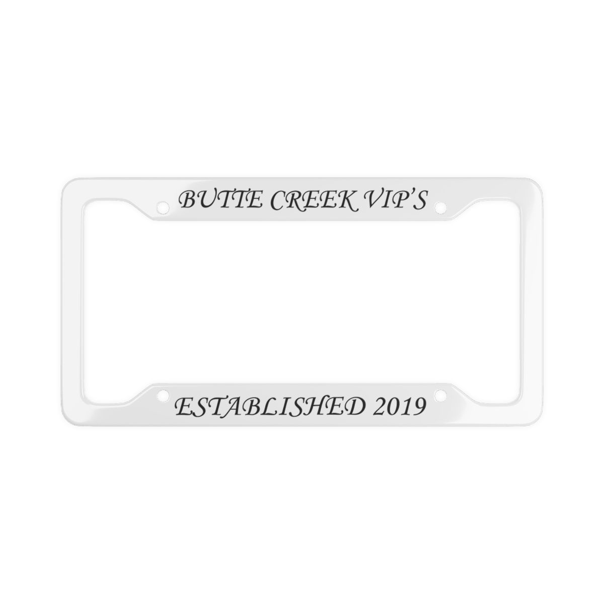 Gloss White License Plate Frame