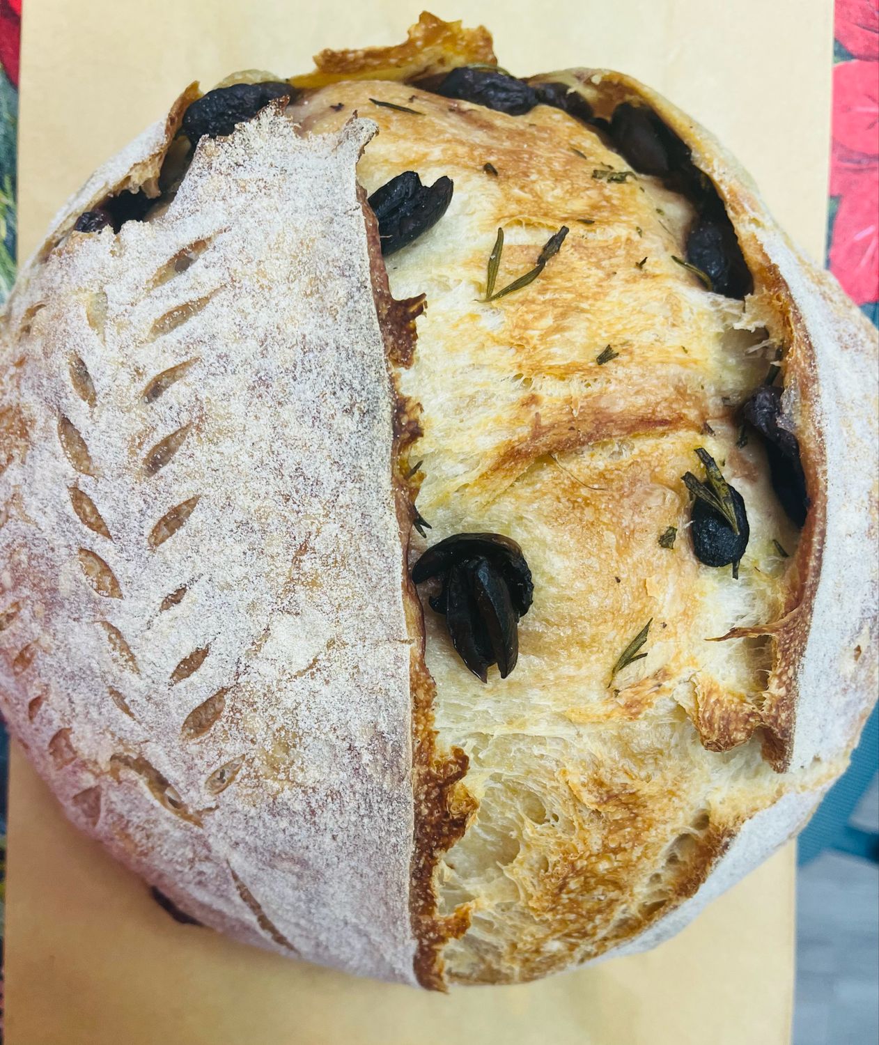 Rosemary olives Sourdough