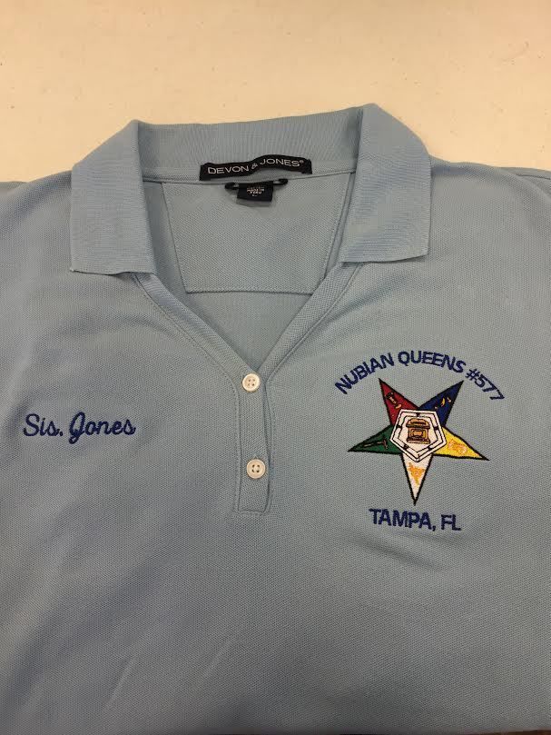Eastern star ladies cotton polo