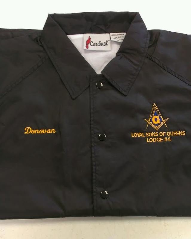 MASON MASONIC LODGE SHRINER Nylon Windbreaker Coaches Jacket (Light Lined)