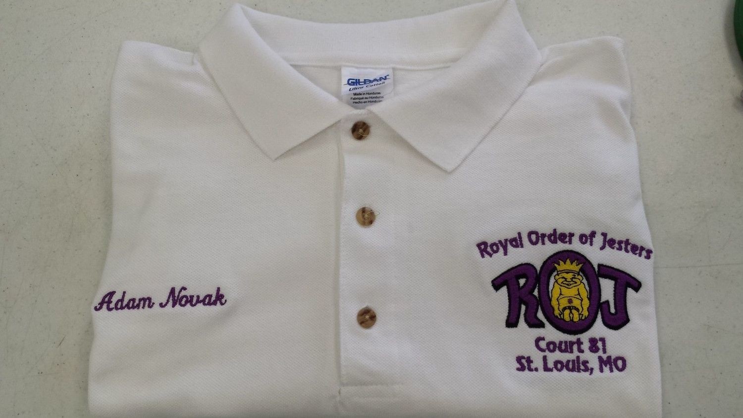 ROYAL ORDER OF JESTERS custom cotton Polo shirt