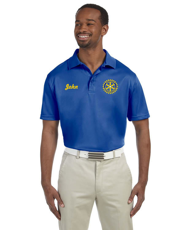 Rotary Club men's polyester polo