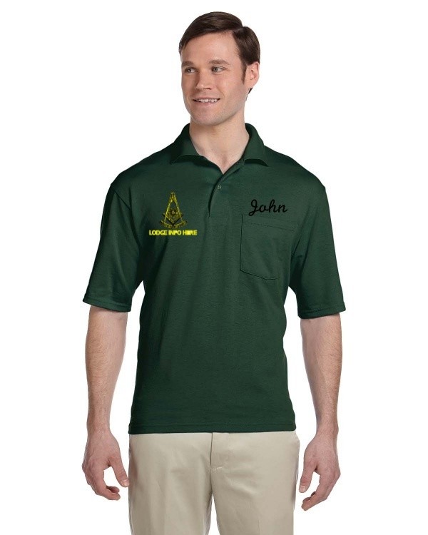 Mason Masonic men's 50/50 Pocket Polo