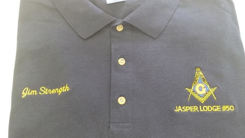 MASON MASONIC LODGE SHRINER G380 COTTON PIQUE POLO SHIRT.