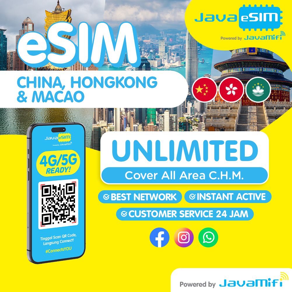 eSIM China Hongkong Macau Unlimited