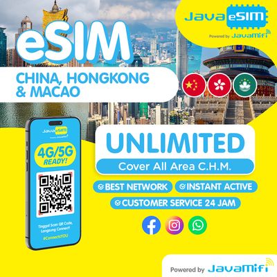 eSIM China Hongkong Macau Unlimited
