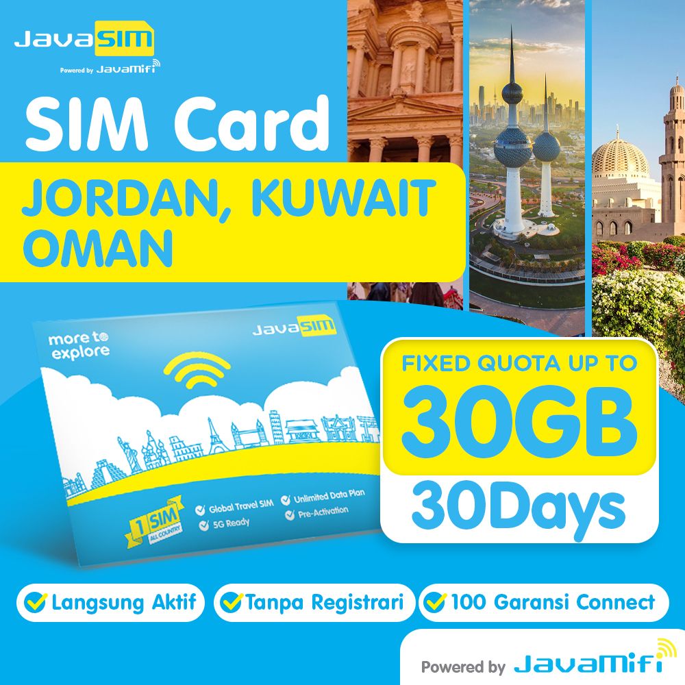 SIM card Jordan Kuwait Oman Quota Plan