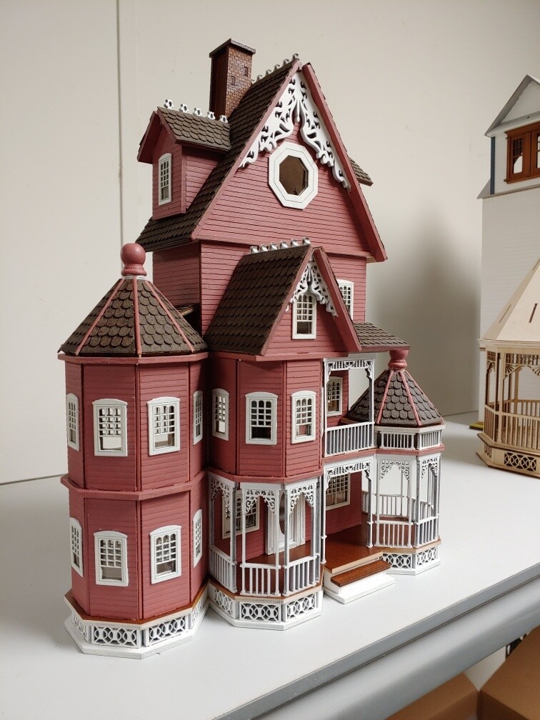 Ashley B milled siding Gothic Victorian Quarter Scale dollhouse (1:48)