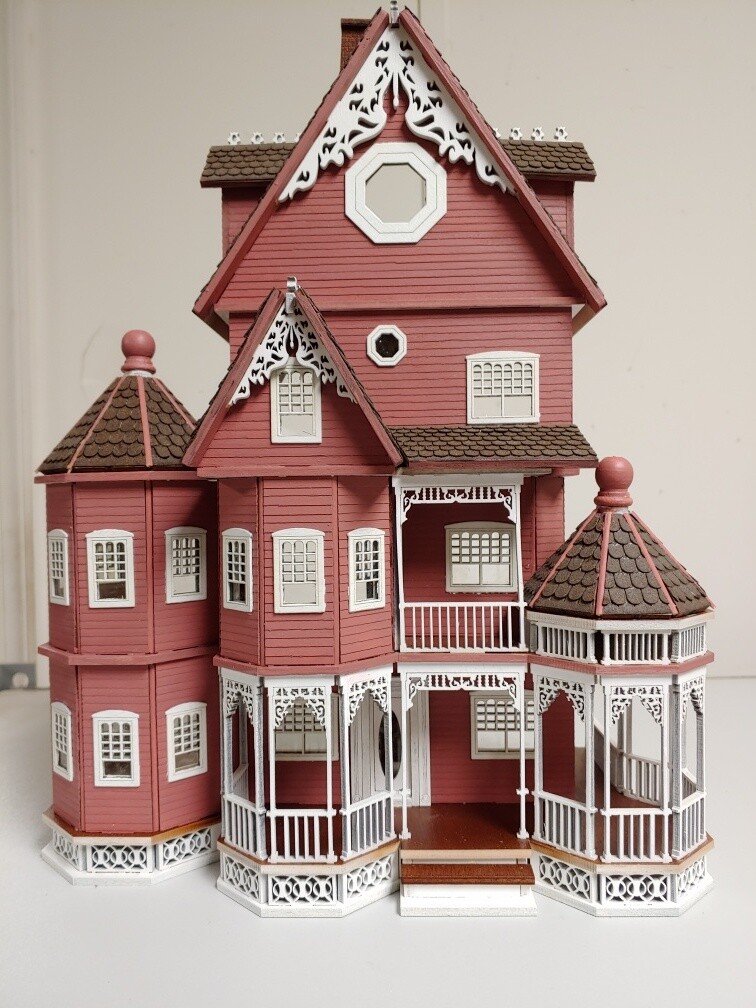 Ashley B milled siding Gothic Victorian Quarter Scale dollhouse (1:48)