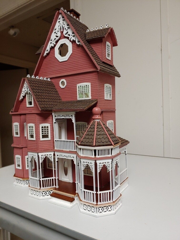 Ashley B milled siding Gothic Victorian Quarter Scale dollhouse (1:48)