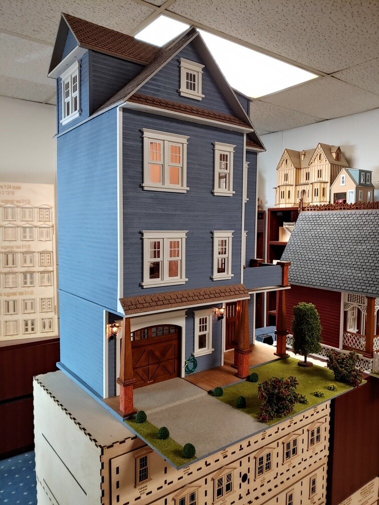 Desert sand mix fishscale asphalt shingles 1:12 scale