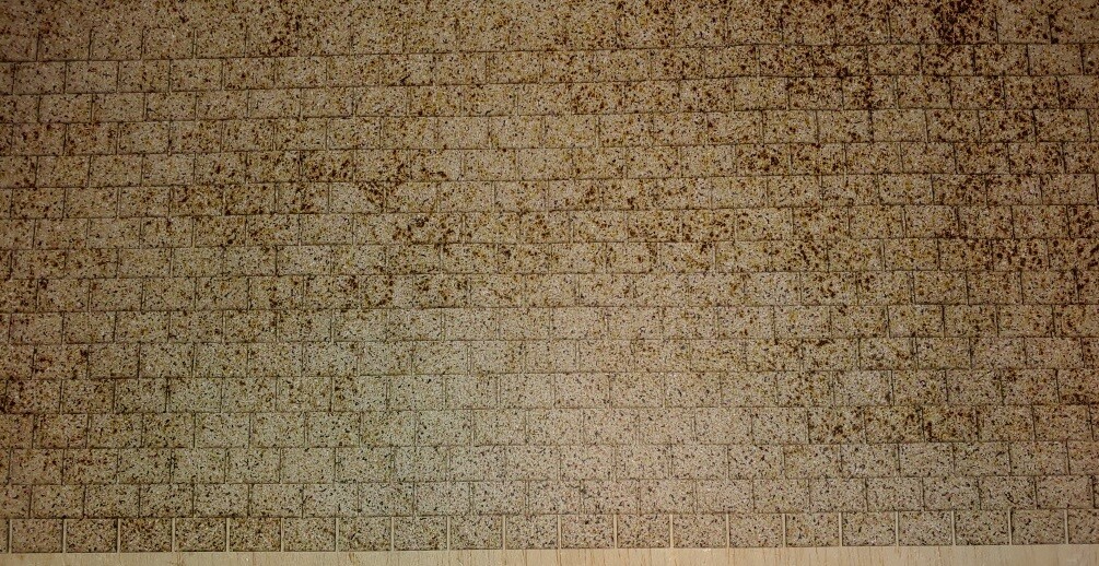 Desert sand mix squarebutt asphalt shingles 1:24 scale