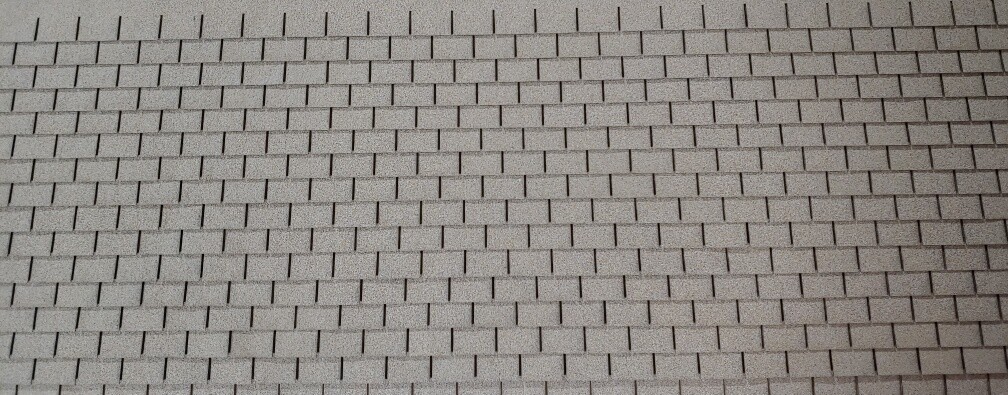 Cobblestone squarebutt asphalt shingles 1:12 scale