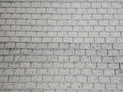 Grey white mix squarebutt asphalt shingles 1:12 scale