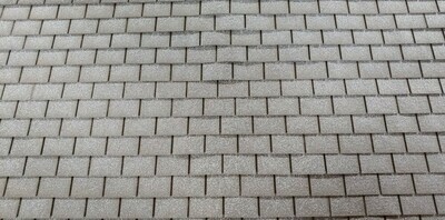 Charcoal Black squarebutt asphalt shingles 1:48 scale