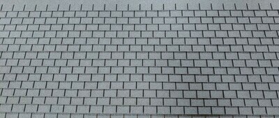Granite squarebutt asphalt shingles 1:24 scale