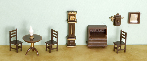 1/4inch LIVINGROOM SET/9PCS, 1:48 SCALE