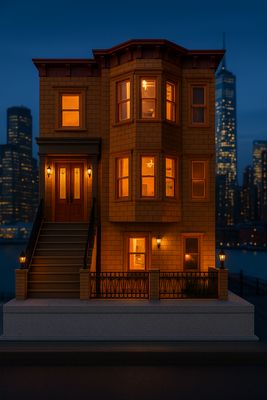 Park Ave. Grand Mansion 1:12 scale Dollhouse Kit