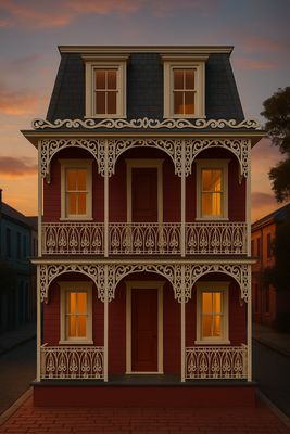 Saint Charles French Quarter 1:12 Scale Dollhouse SHELL KIT