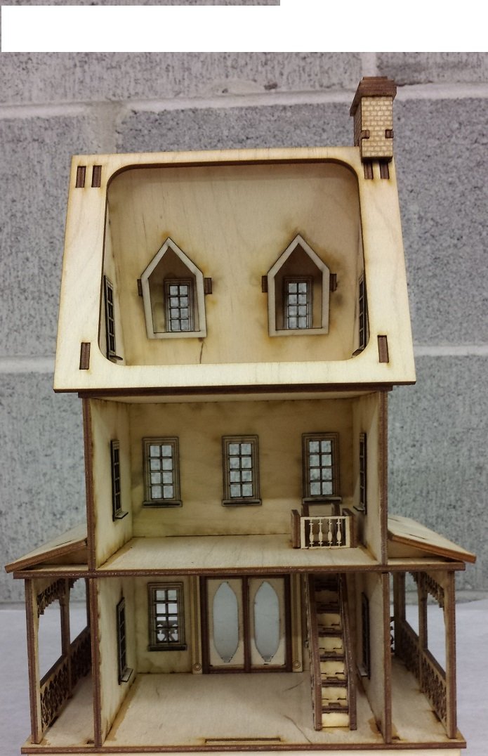 Abriana Large Country Cottage 1:48 Scale Dollhouse