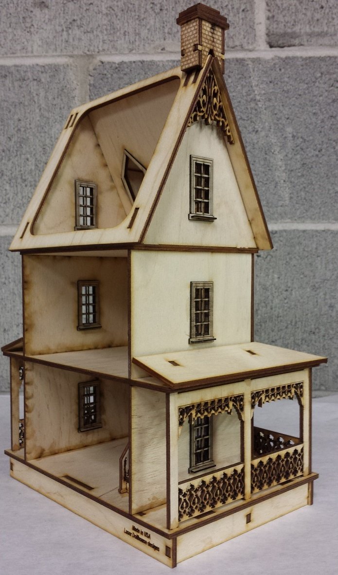 Abriana Large Country Cottage 1:48 Scale Dollhouse