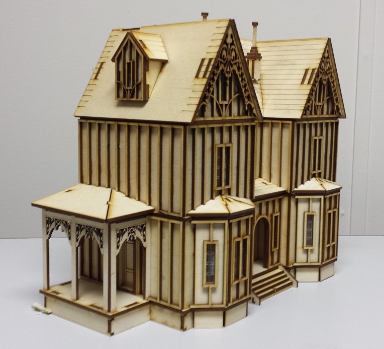 Kristiana Tudor 1:48 scale dollhouse Kit W/out shingles 