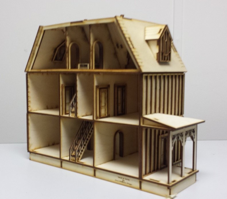 Kristiana Tudor 1:48 scale dollhouse Kit W/out shingles