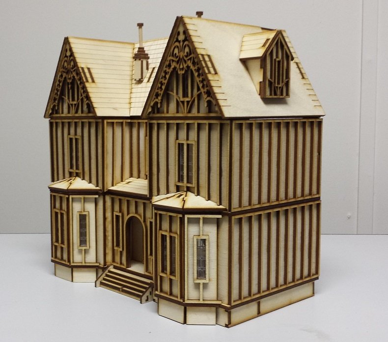Kristiana Tudor 1:48 scale dollhouse Kit W/out shingles