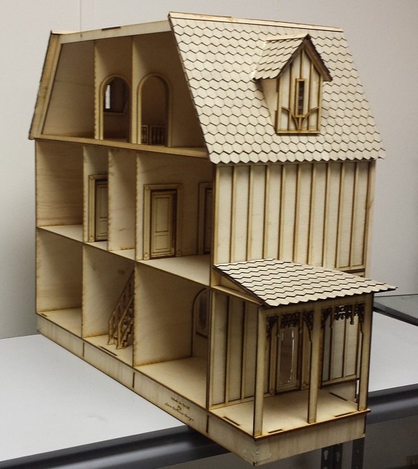 Kristiana Tudor Dollhouse 1:24 scale Dollhouse WITH OUT shingles