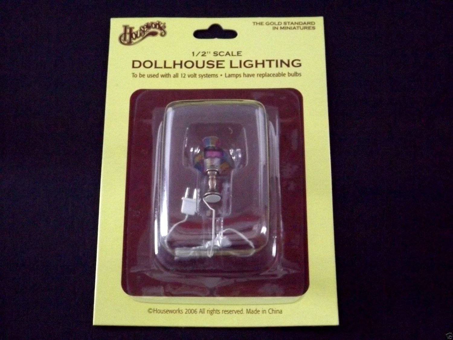 1:24 Scale Electric Tiffany Style TABLE LAMP