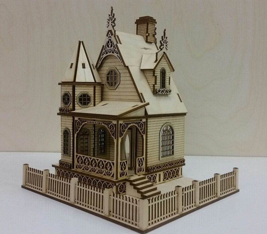 Jasmine Gothic Victorian Cottage Dollhouse 1:48 scale