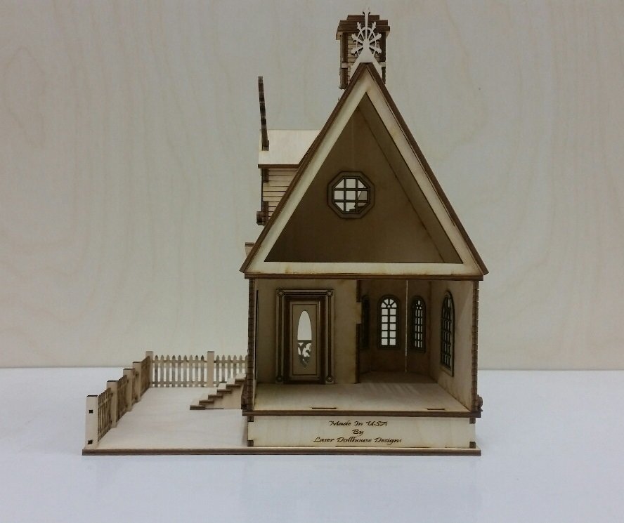Jasmine Gothic Victorian Cottage Dollhouse 1:48 scale