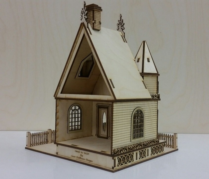 Jasmine Gothic Victorian Cottage Dollhouse 1:48 scale