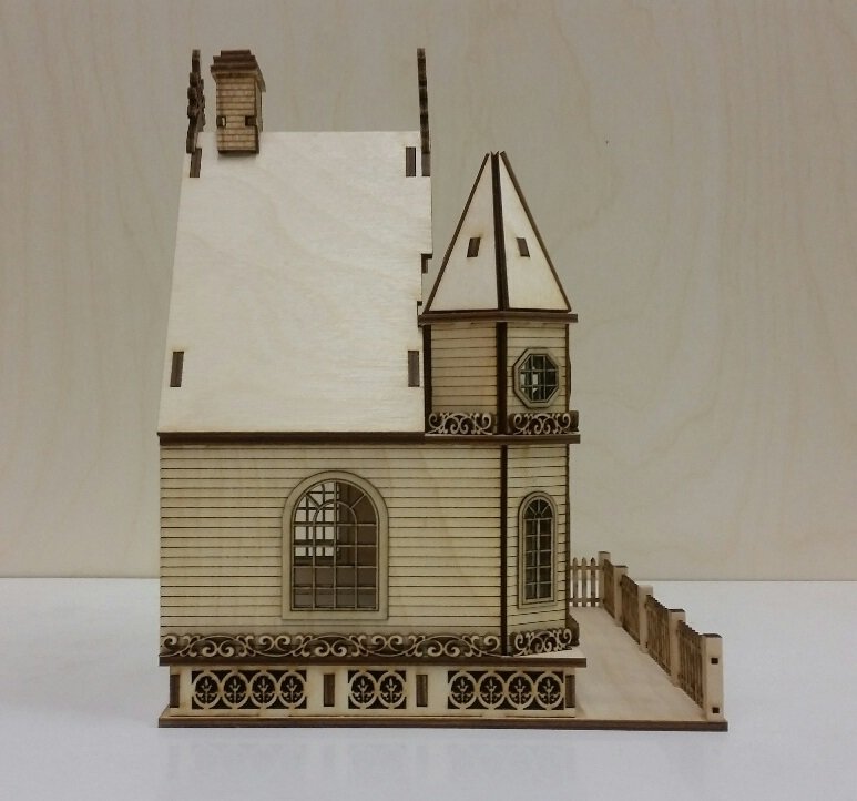 Jasmine Gothic Victorian Cottage Dollhouse 1:48 scale