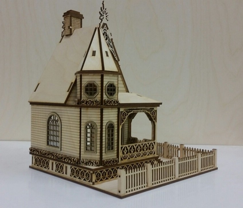 Jasmine Gothic Victorian Cottage Dollhouse 1:48 scale
