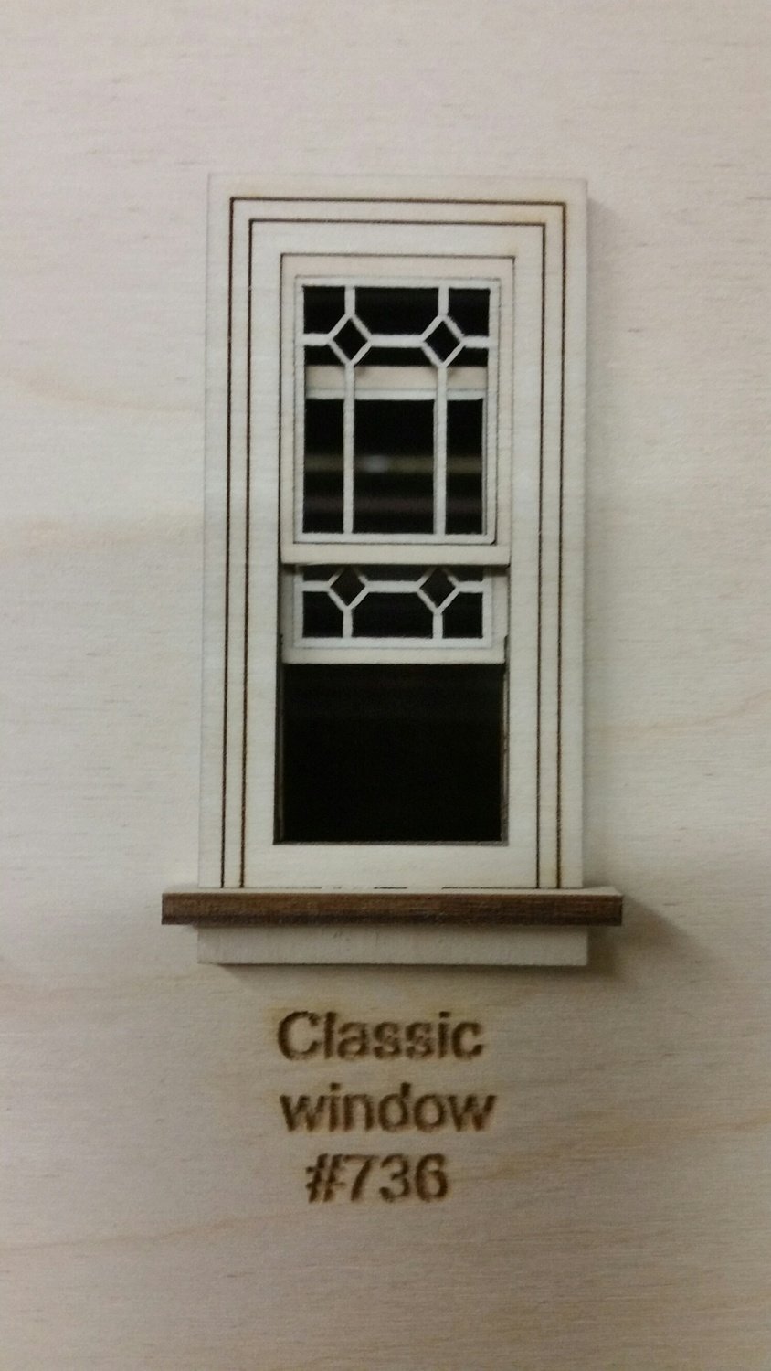 Working Traditional Window w/ Classic window pane design 1:24 scale