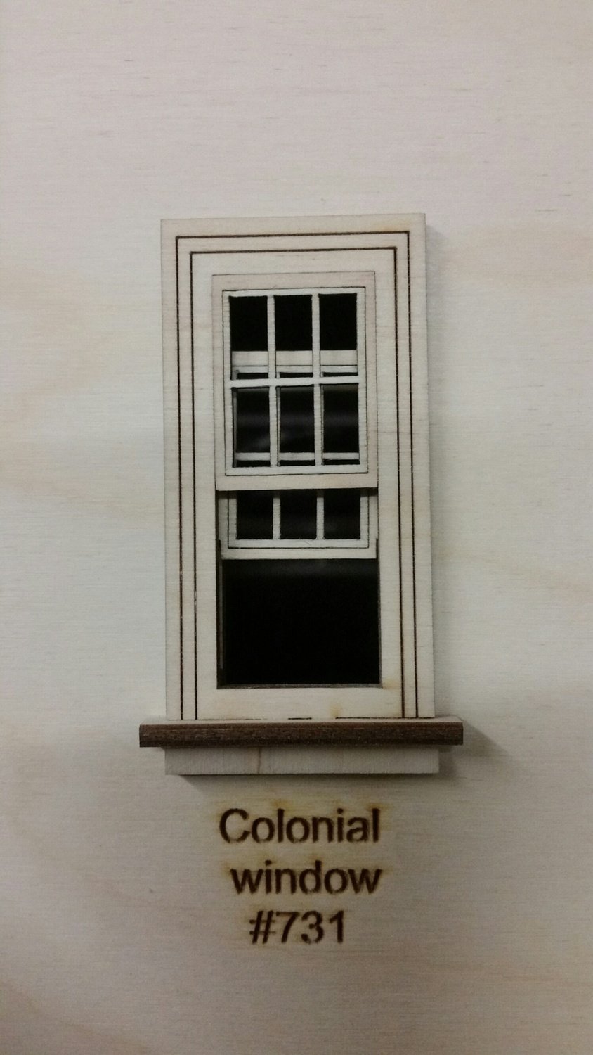 Working Traditional Window w/ Colonial window pane design 1:24 scale