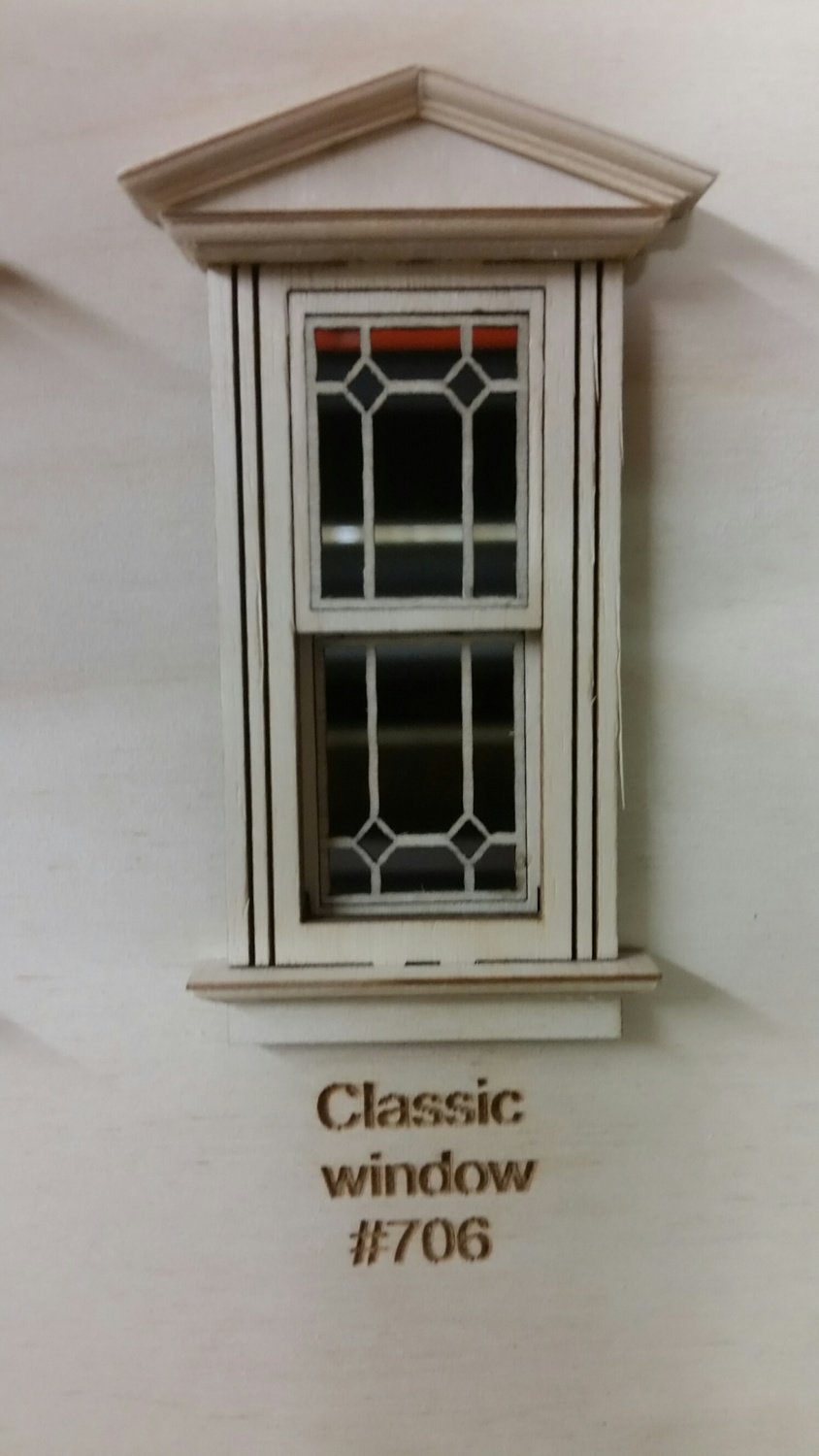 Working Victorian Window/classic window pane design 1:24 scale