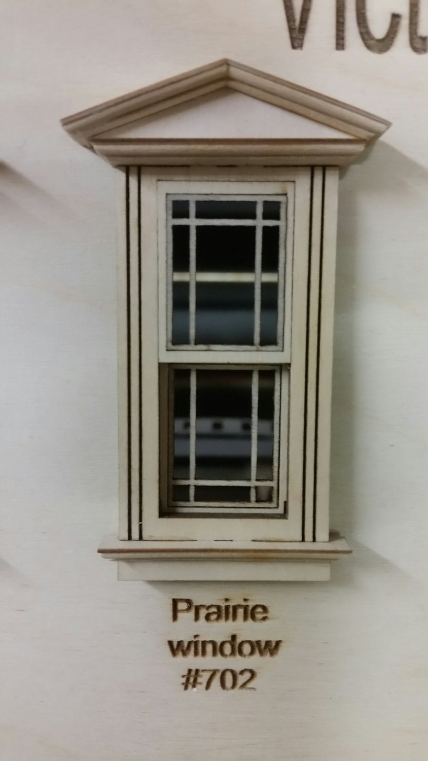 Working Victorian Window/Prairie window pane design 1:24 scale